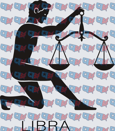 Libra Zodiac Figure Holding Balance Scales (DTF)