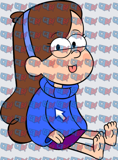 Sitting Girl With Brown Hair Blue Sweater Glasses (DTF)