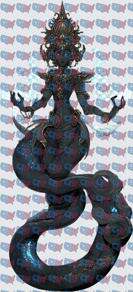 Dark Serpent Goddess Multi-Armed Fantasy Deity (DTF)