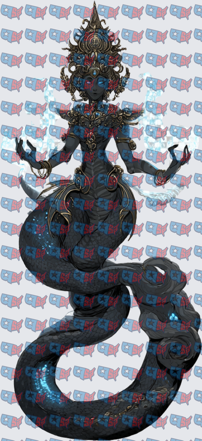 Dark Serpent Goddess Multi-Armed Fantasy Deity (DTF)
