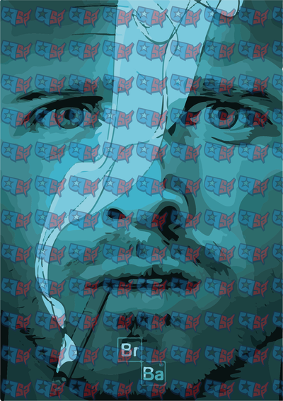 Breaking Bad Jesse Pinkman Teal Pop Art Portrait (DTF)