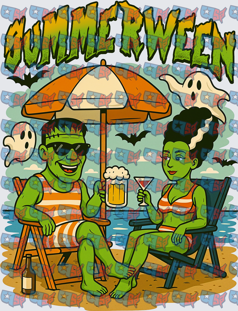 Summerween Monster Couple Beach Vacation (DTF)