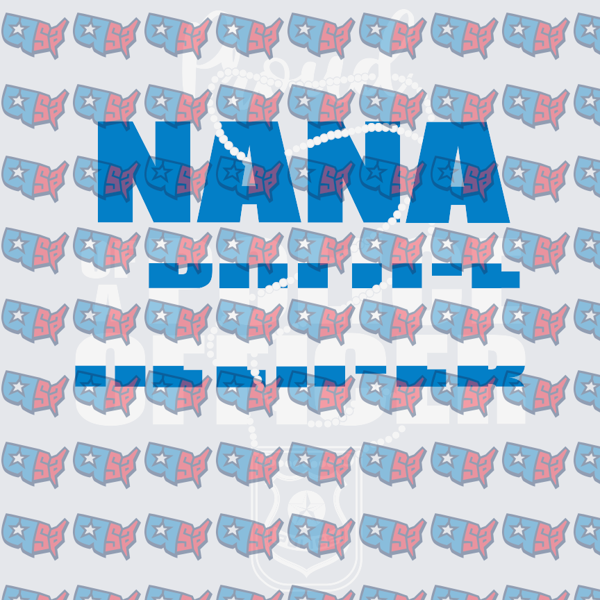 Nana Ball Game Defender Bold Blue Text (DTF)
