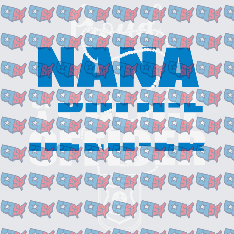 Nana Ball Game Defender Bold Blue Text (DTF)
