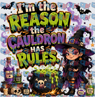 I'm The Reason The Cauldron Has Rules Sassy Witch (DTF)