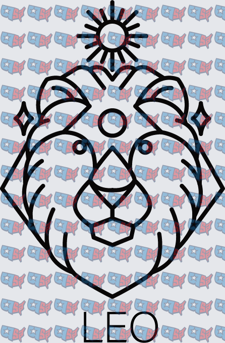 Leo Zodiac Lion Face Celestial Line Art (DTF)