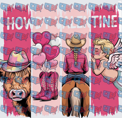 Howdy Valentine Western Valentine's Day Collage (DTF)