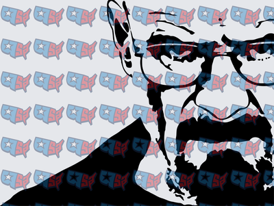Bold Pop Art Older Man With Glasses Portrait (DTF)