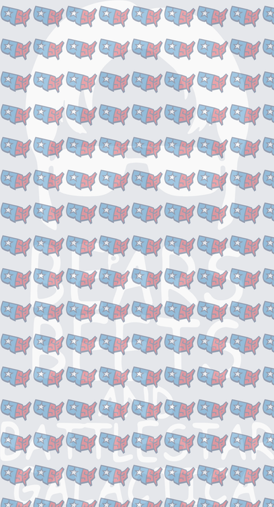 Patriotic USA Map Shape Repeating Pattern (DTF)