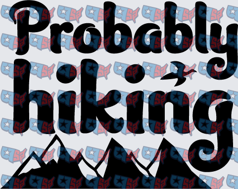 Probably Hiking Mountains and Bird Graphic (DTF)