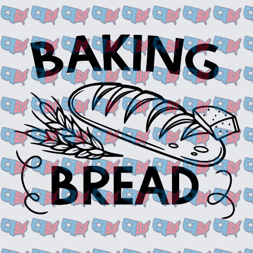 Baking Bread Loaf With Wheat Stalks (DTF)