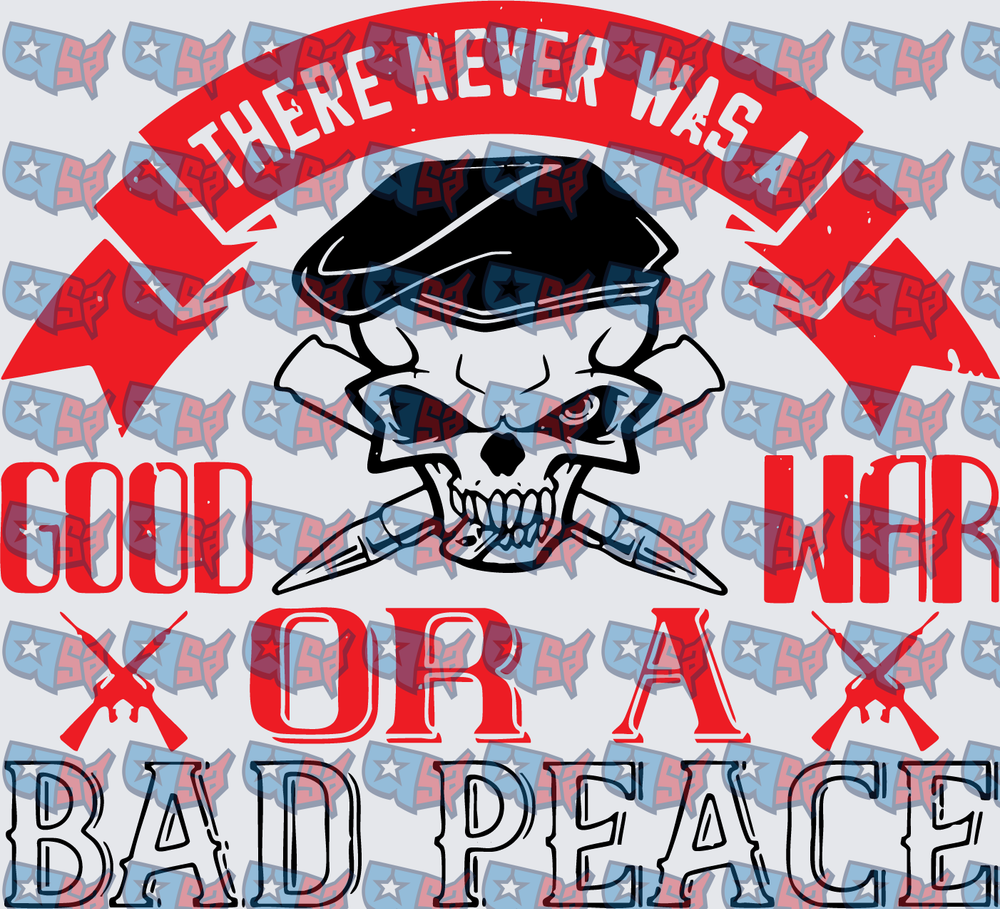 There Never Was A Good War Or A Bad Peace Skull Beret (DTF)