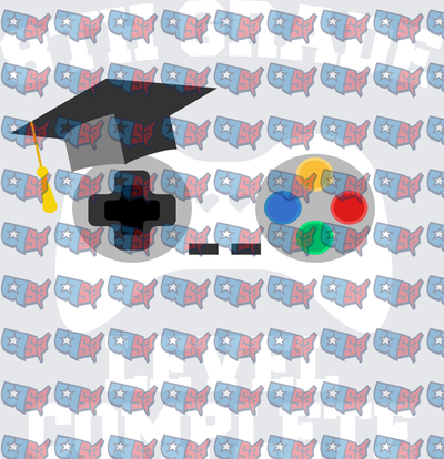 Graduation Cap Game Controller Level Complete (DTF)