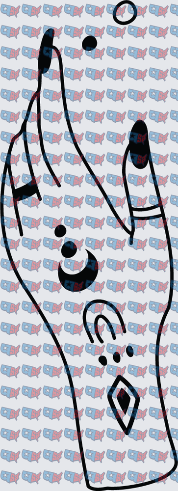Mystical Hand With Moon And Ghost Symbols (DTF)