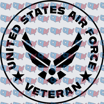 United States Air Force Veteran Circle Emblem (DTF)