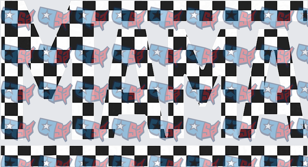 MAGA USA Map Patriotic Black White Checkered Pattern (DTF)
