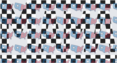 MAGA USA Map Patriotic Black White Checkered Pattern (DTF)