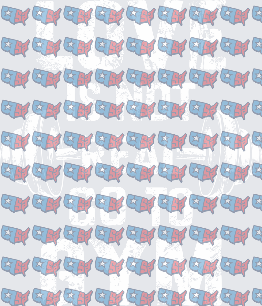 Love Is No Great Go To Gym USA Patriotic Pattern (DTF)
