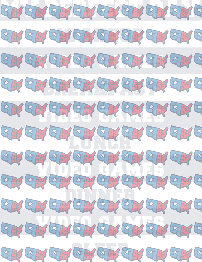 Patriotic USA Map Daily Schedule Repeat Pattern (DTF)
