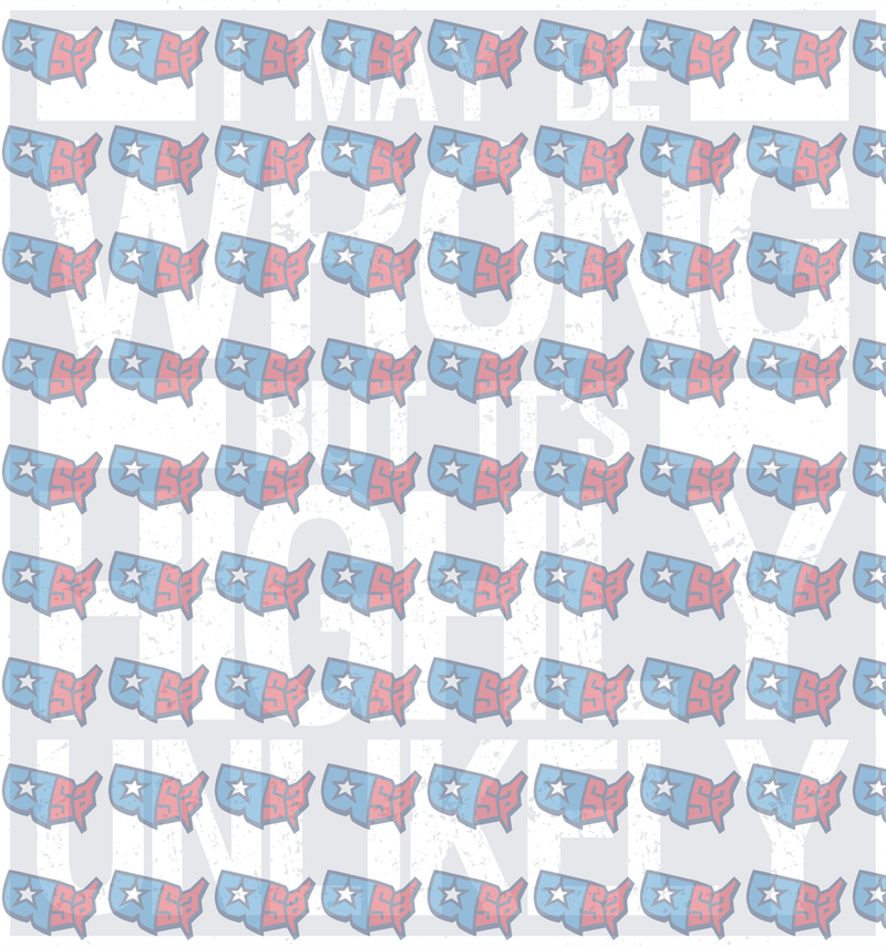 I May Be Wrong But It's Highly Unlikely USA Map Pattern (DTF)