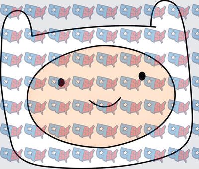 Cartoon Human Boy White Hood Face Smiling (DTF)