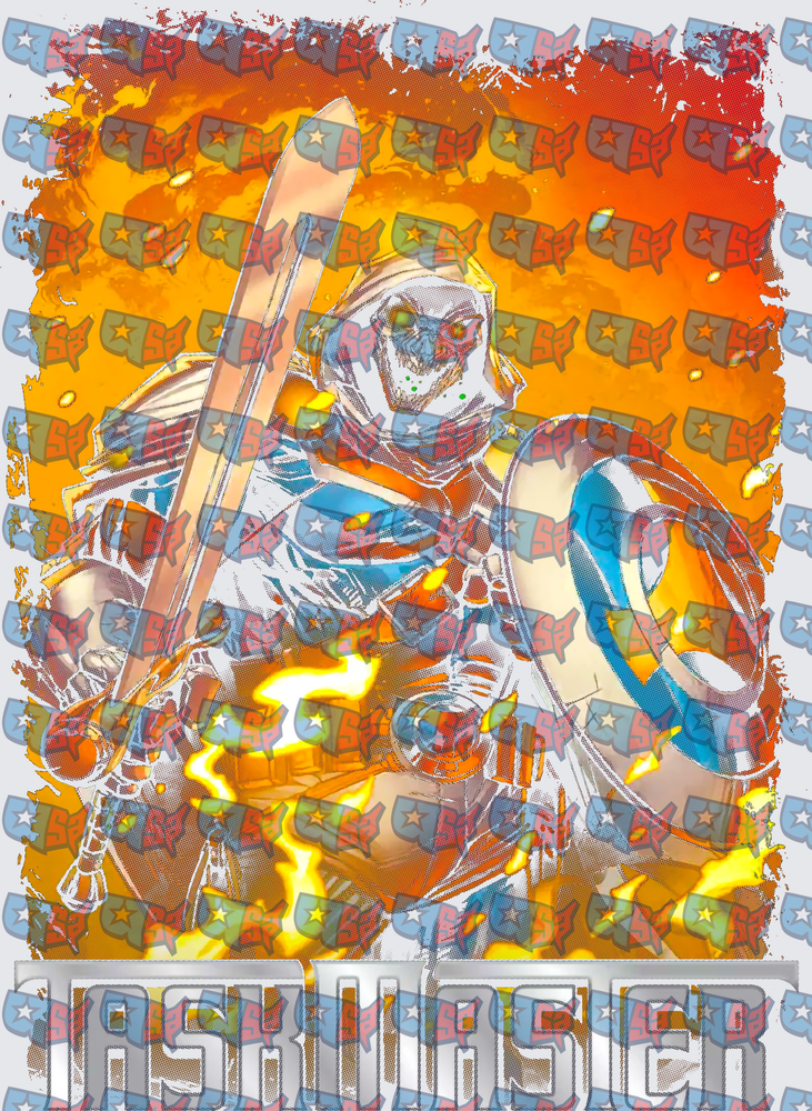 Taskmaster Skull Mercenary Fiery Comic Art (DTF)