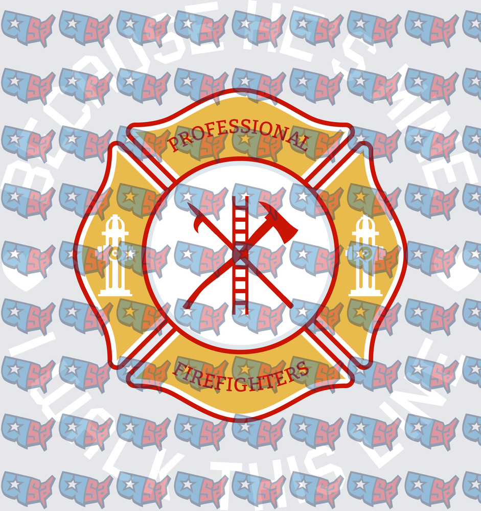 Professional Firefighters Maltese Cross Badge (DTF)