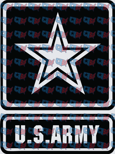 US Army Star Logo Patch Set Black (DTF)