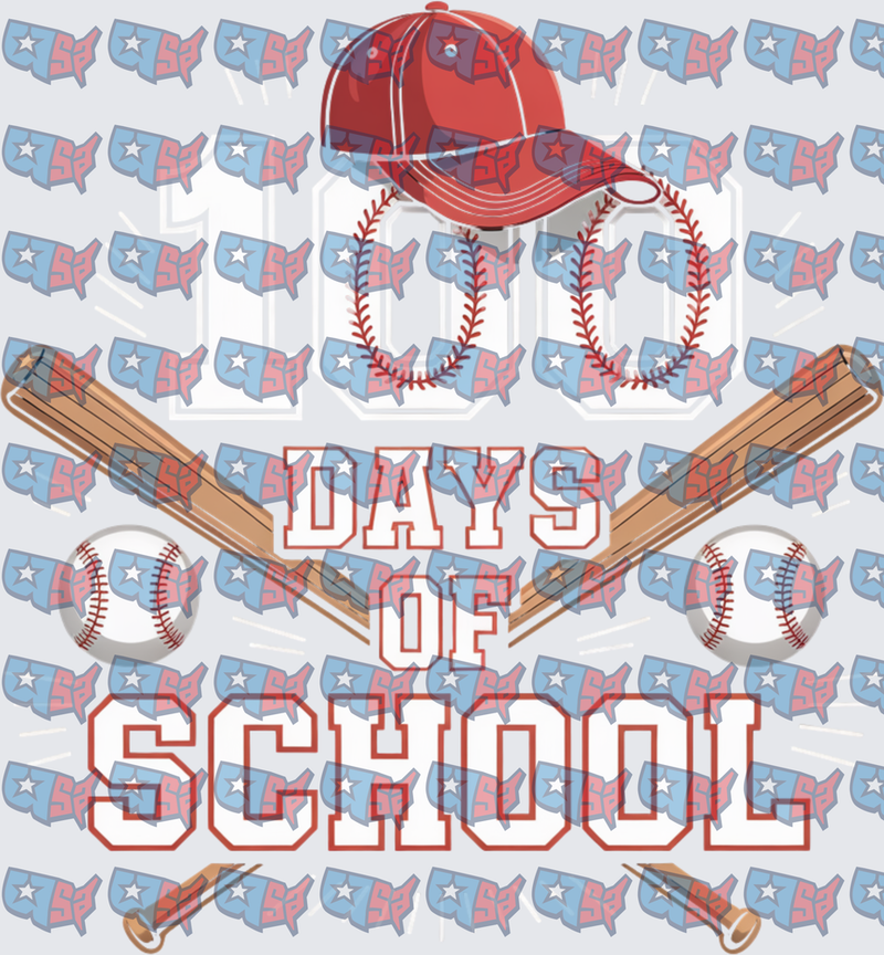 100 Days Of School Baseball Theme (DTF)