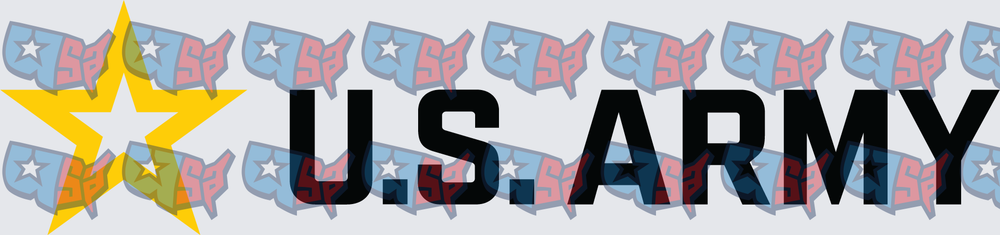 U.S. Army Bold Text with Gold Star Logo (DTF)
