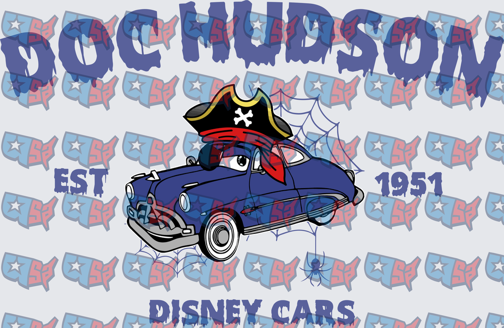 Doc Hudson Halloween Pirate Car EST 1951 (DTF)