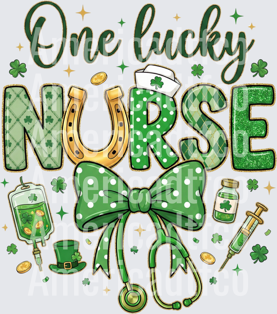 One Lucky Nurse St. Patrick's Day Shamrock (DTF)