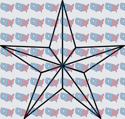 Bold Black Outlined Nautical Star Outline (DTF)