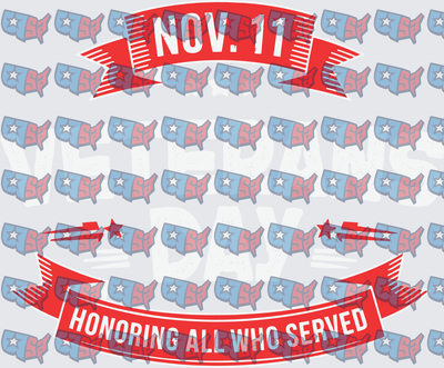Veterans Day Nov 11 Honoring All Who Served Banners (DTF)