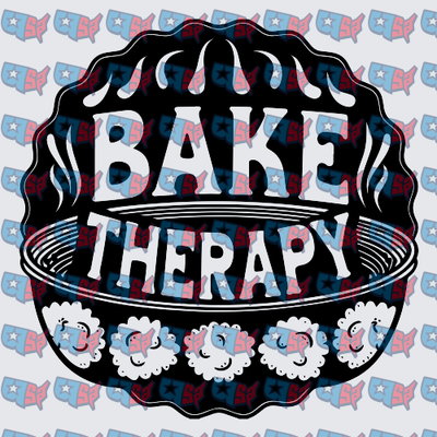 Bake Therapy Mixing Bowl Badge Design (DTF)