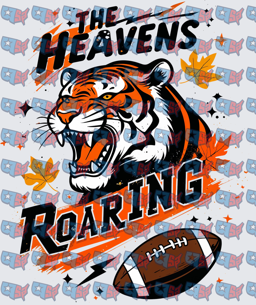 The Heavens Roaring Tiger Football Design (DTF)