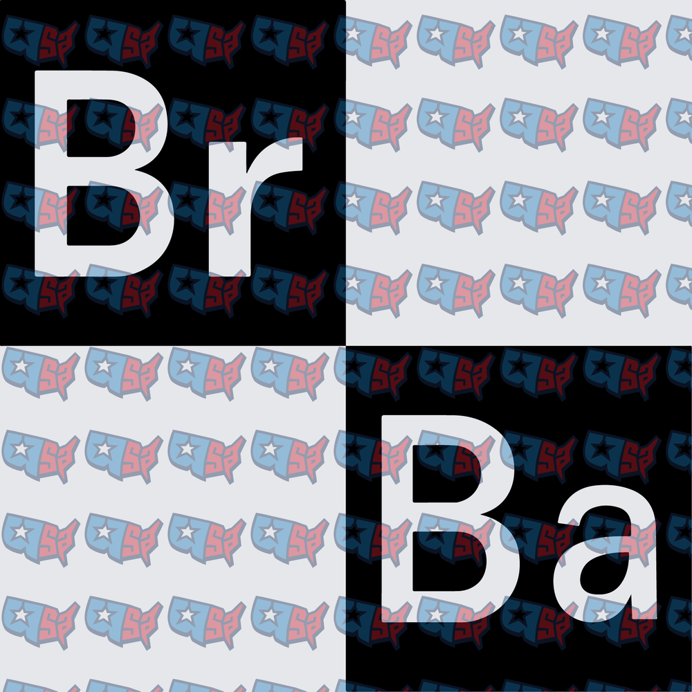 Breaking Bad Style Periodic Table USA Map Pattern (DTF)