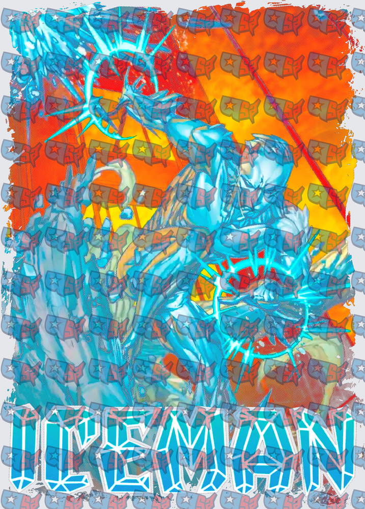 Iceman Marvel X-Men Ice Powers Comic Art (DTF)