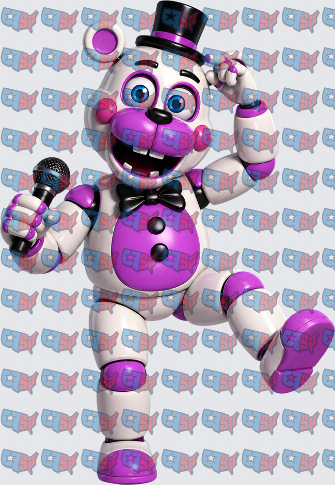 Funtime Freddy Animatronic Bear Holding Microphone (DTF)