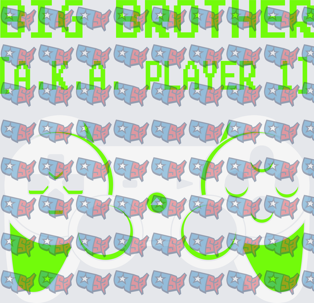Big Brother AKA Player 1 Neon Green Gaming Controller (DTF)