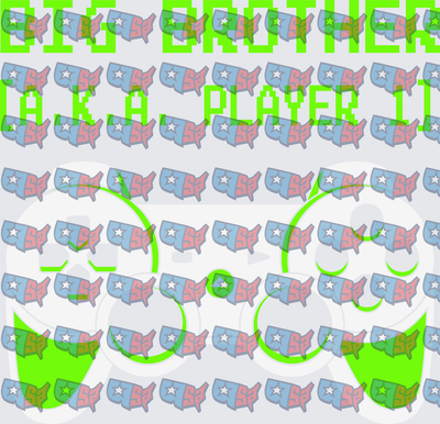 Big Brother AKA Player 1 Neon Green Gaming Controller (DTF)