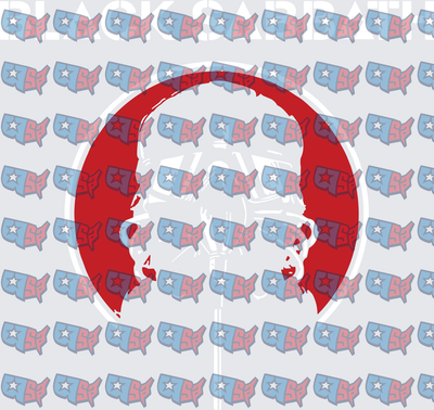 Red Circle Skull Minimalist Graphic Design (DTF)