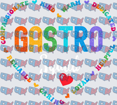 Gastro Squad Rainbow Bold Letters Heart Traits (DTF)