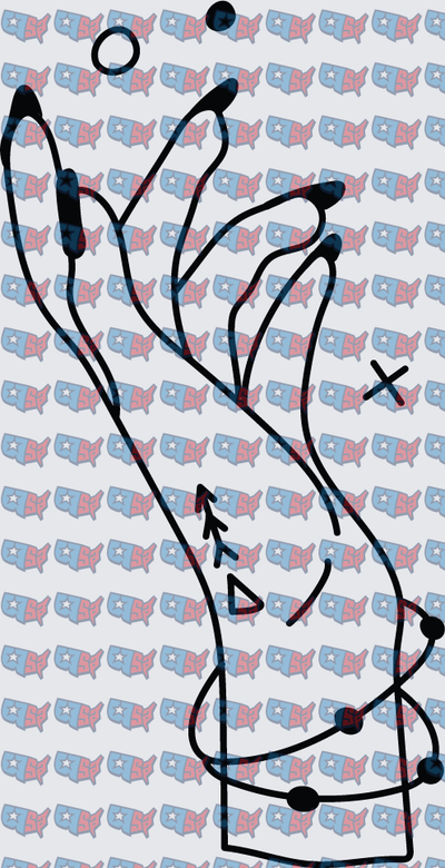 Football Play Diagram Hand Outline (DTF)
