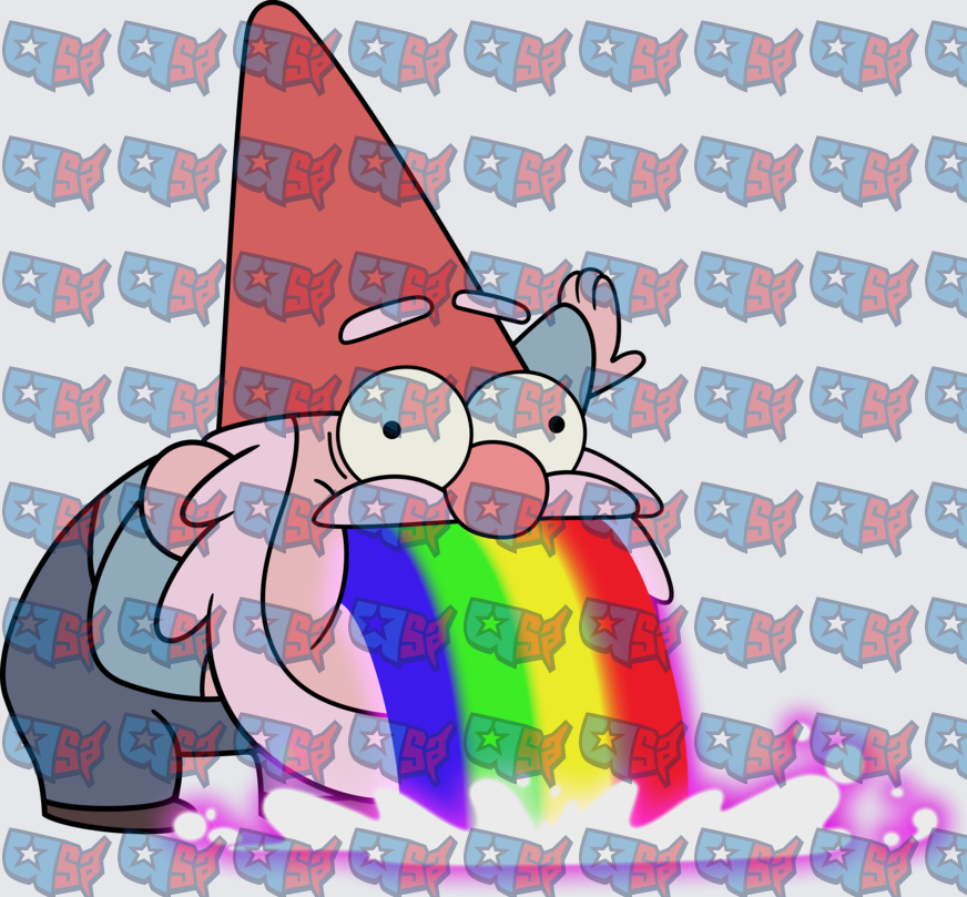 Gnome Puking Rainbow Magic Vomit (DTF)