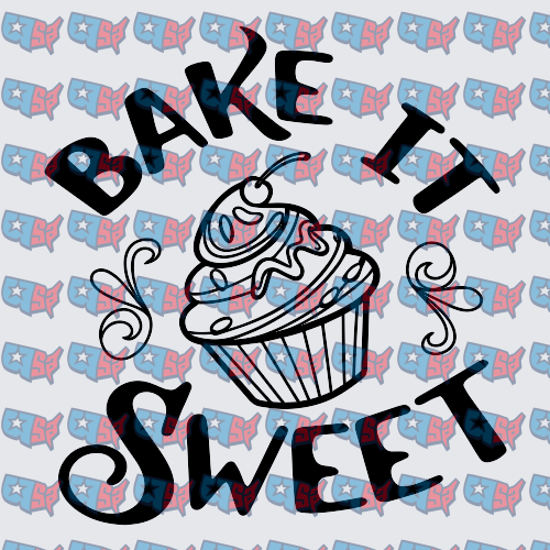 Bake It Sweet Cupcake Swirl Design (DTF)