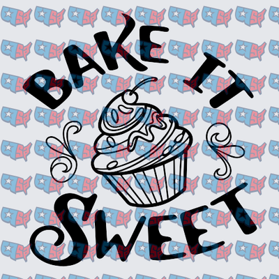 Bake It Sweet Cupcake Swirl Design (DTF)
