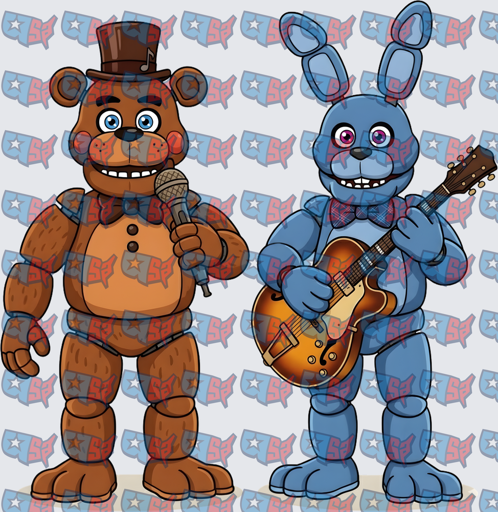 Animatronic Bear and Bunny Performing Band Duo (DTF)