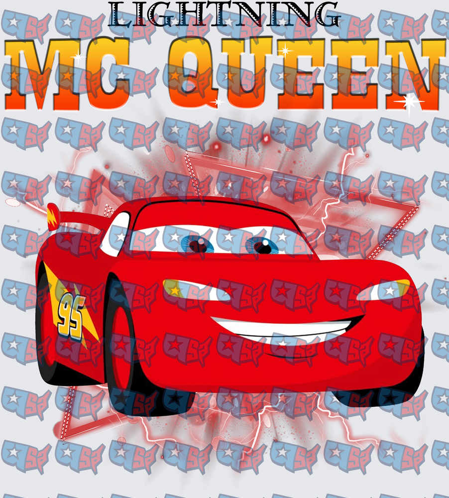 Lightning McQueen Number 95 Racing Car Burst Design (DTF)