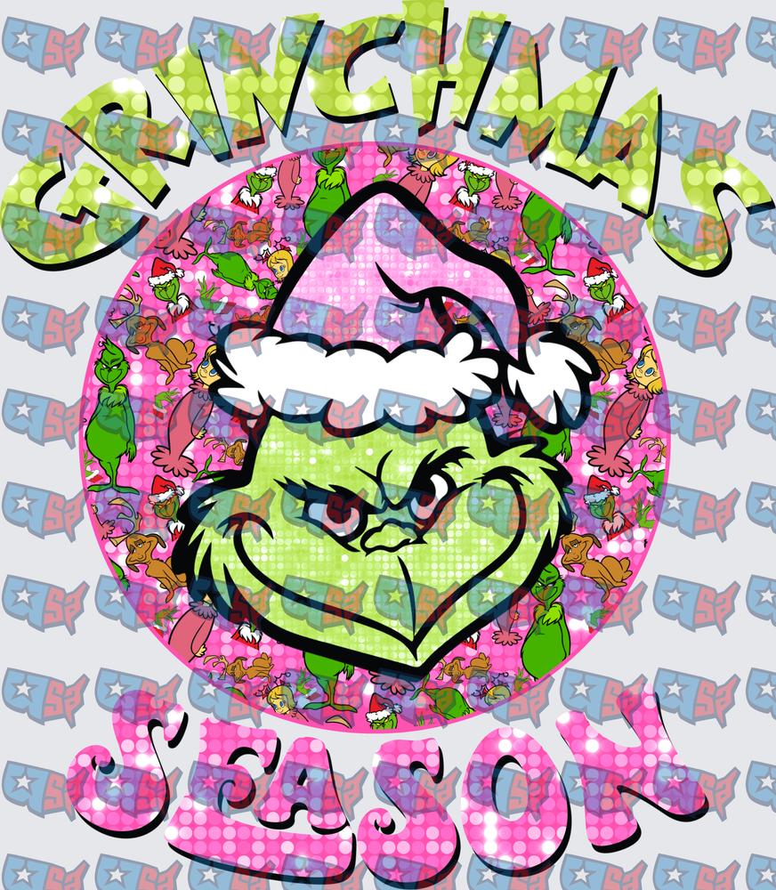 Grinchmas Season Green Grumpy Holiday Character (DTF)